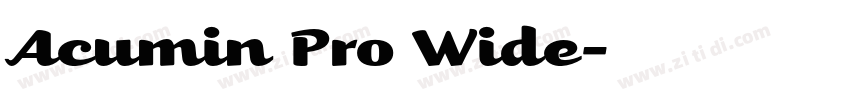 Acumin Pro Wide字体转换